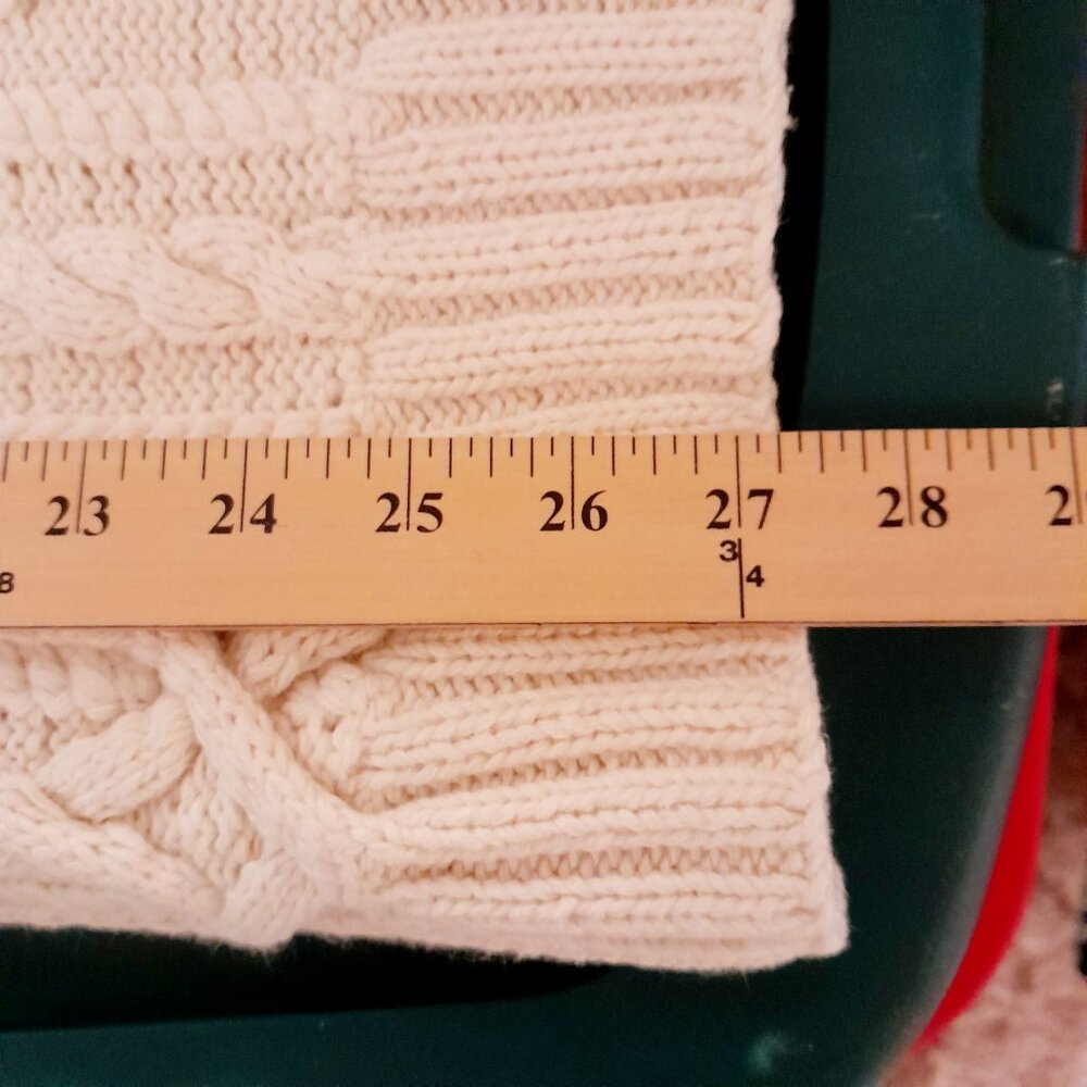 Vintage Boston Traders Cable Knit Sweater Size L Cream Color Unisex - Picture 7 of 9